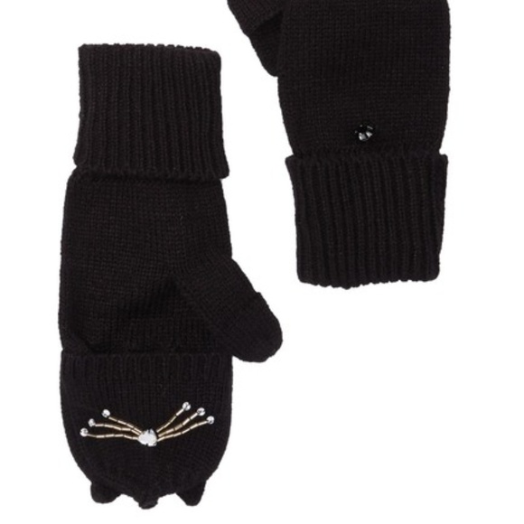 kate spade Accessories - kate spade new york – cat embellished mittens NWT
